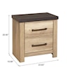 Samuel Lawrence Barnwood Barnwood 2 Drawer USB Charging Nightstand