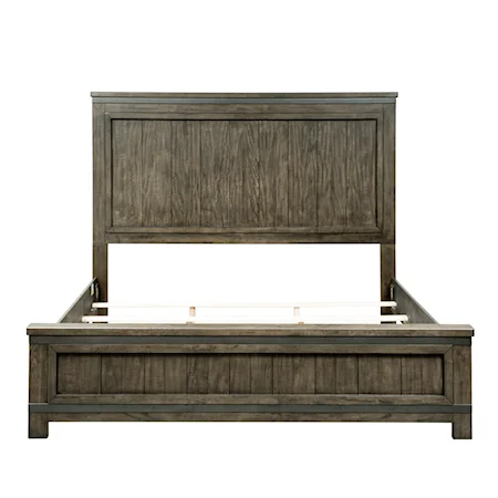 Transitional California King Panel Bed