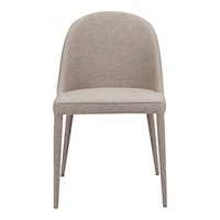 Contemporary Light Grey Polyester Dining Chair