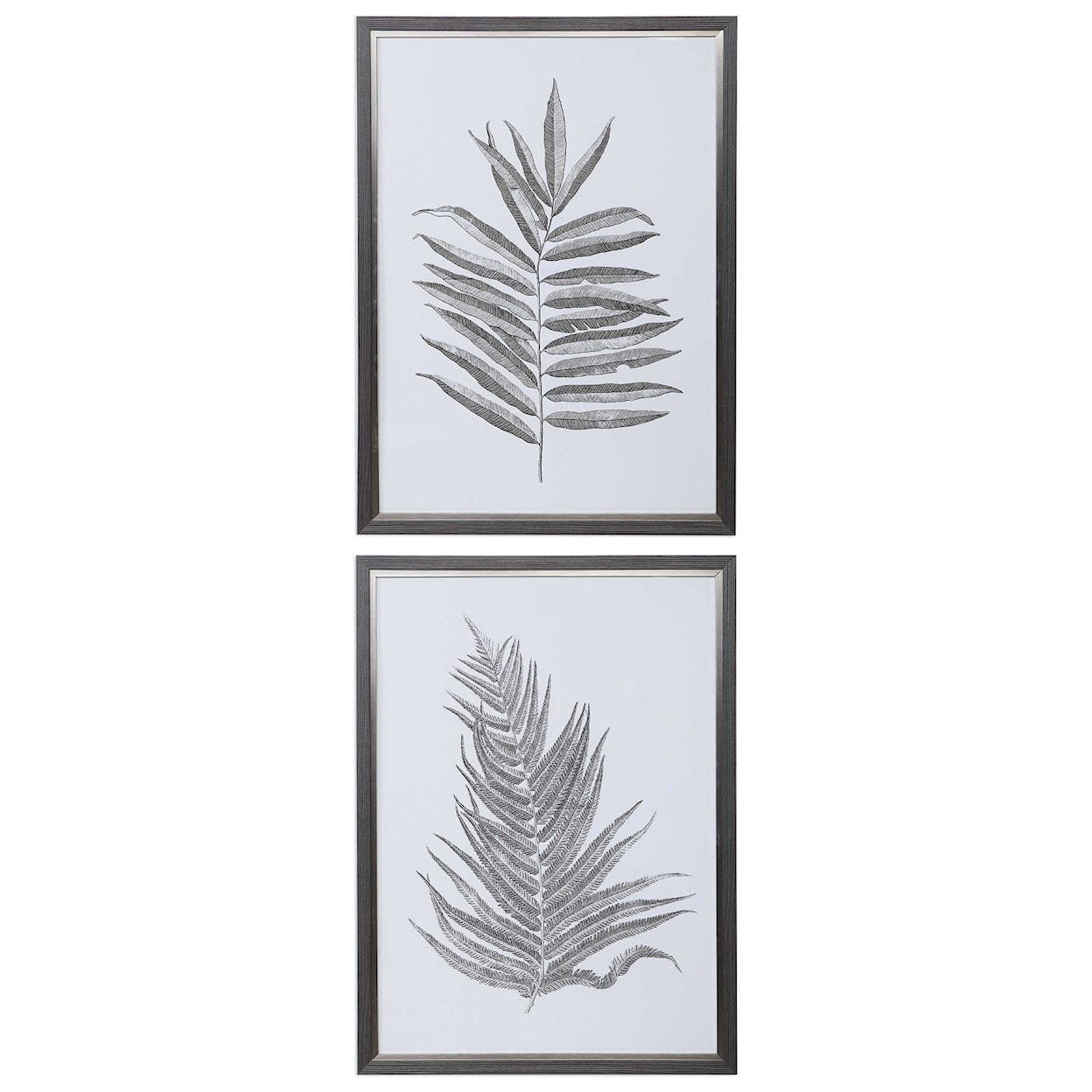 Uttermost Framed Prints Silver Ferns Framed Prints, S/2
