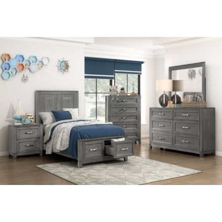 5-Piece Twin Storage Bedroom Set