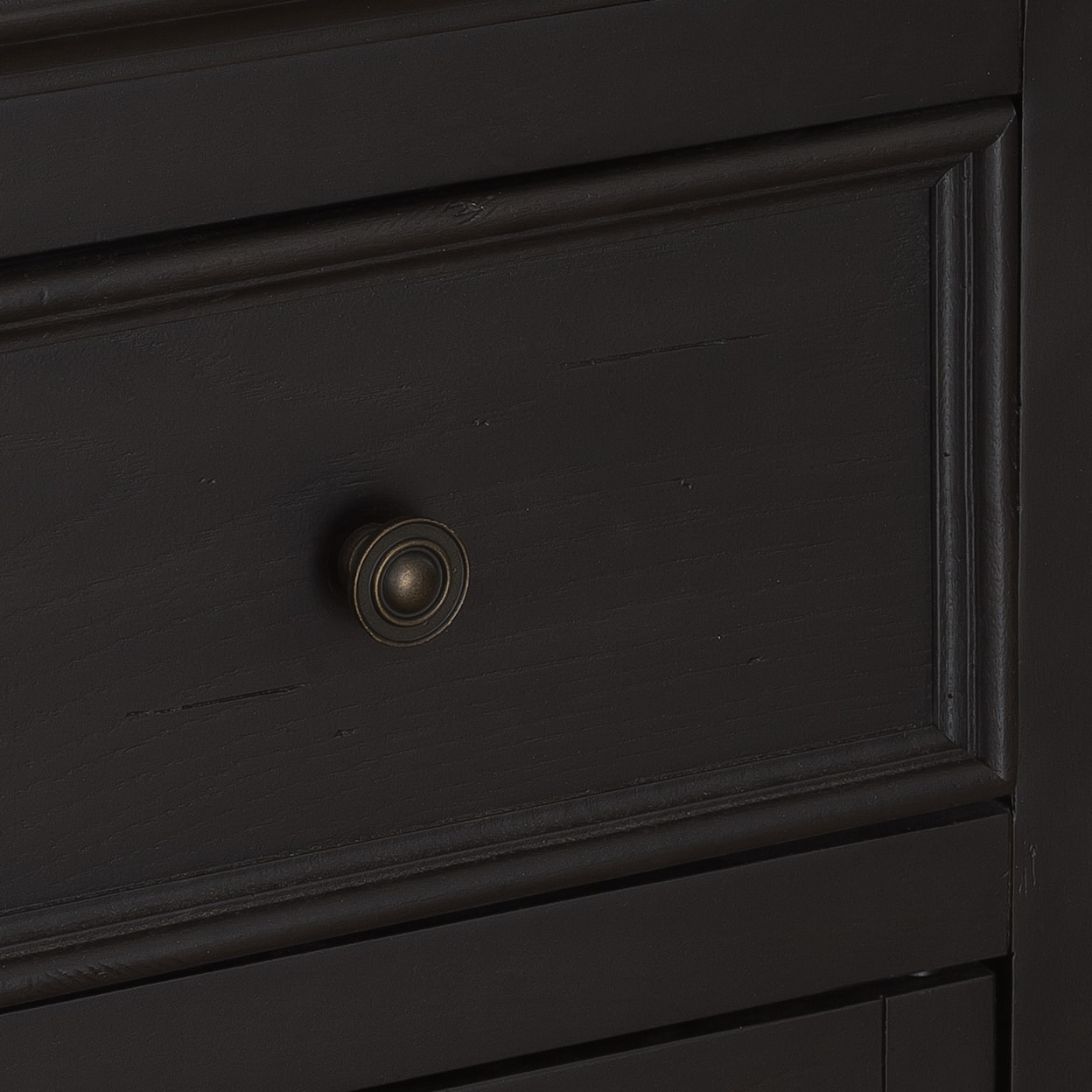 Accentrics Home Accents Four Door Cabinet in Antique Black