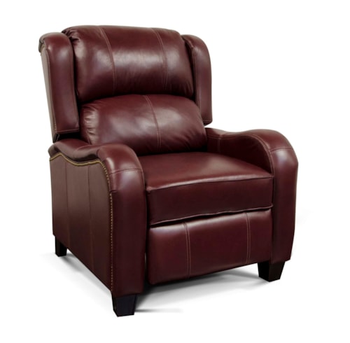 Traditional Push Back Recliner with Nailhead Trim
