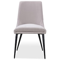 Contemporary Dining Side Chair with Upholstered Back and Seat