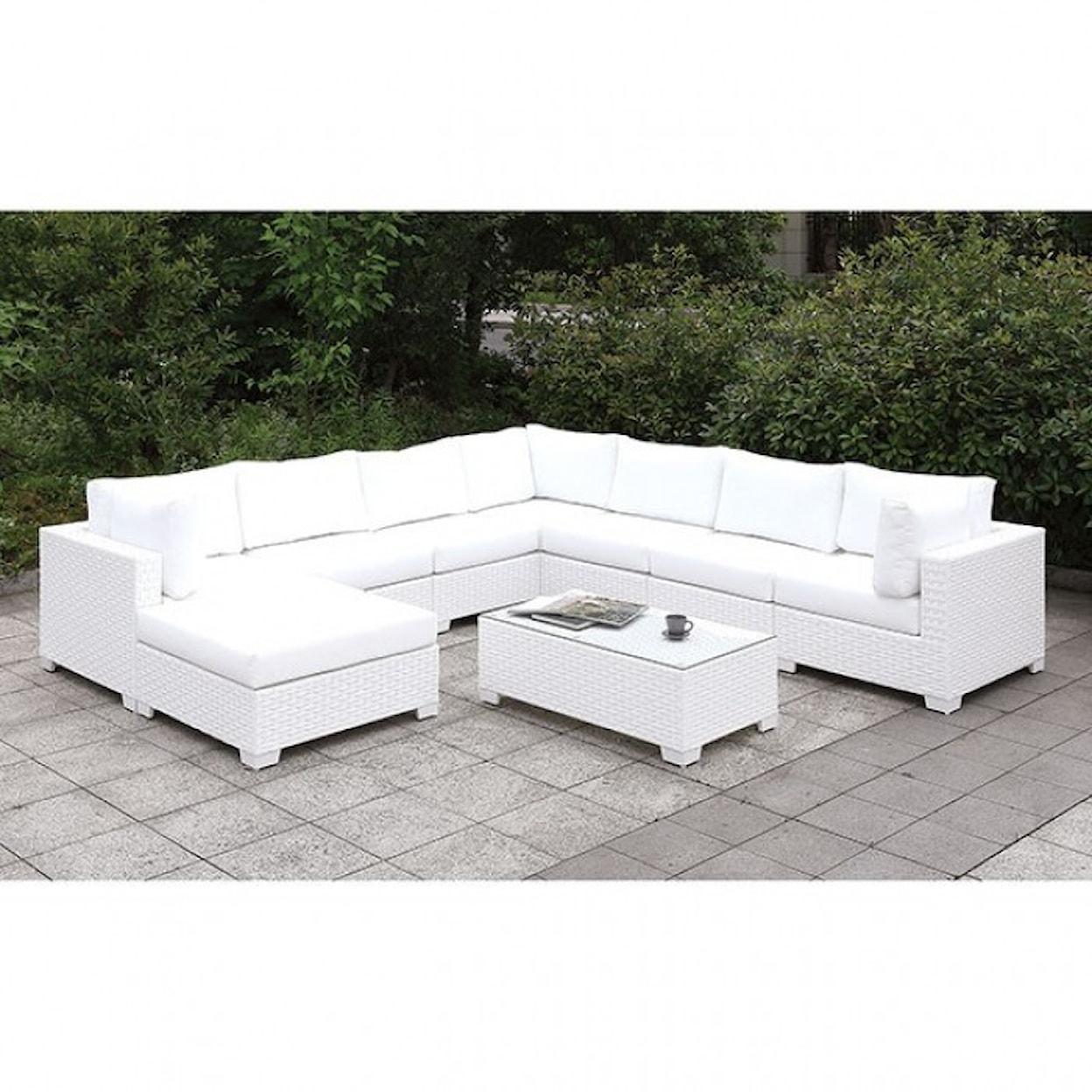 Furniture of America Somani Sectional + Coffee Table
