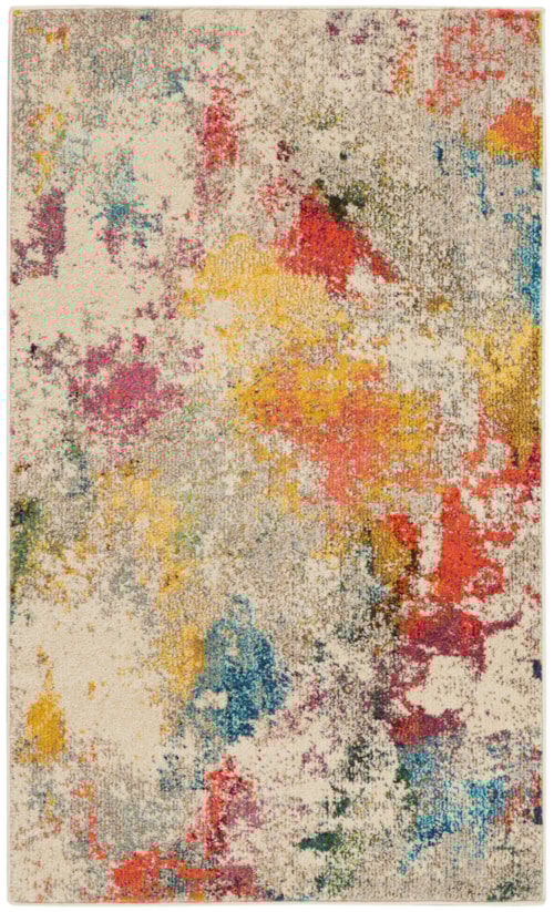 3' x 5' Ivory/Multicolor Rectangle Rug