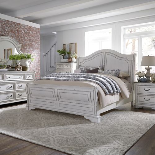 Liberty magnolia manor antique shop white panel bed