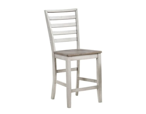 Casual Counter Chair with Ladderback
