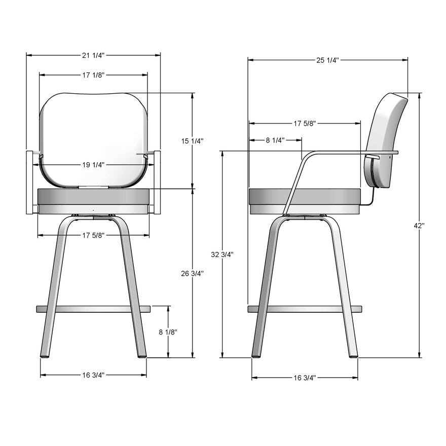 Upholstered Counter Height Swivel Stool