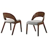 Armen Living Polly Mid-Century Modern Dining Accent Chairs Set