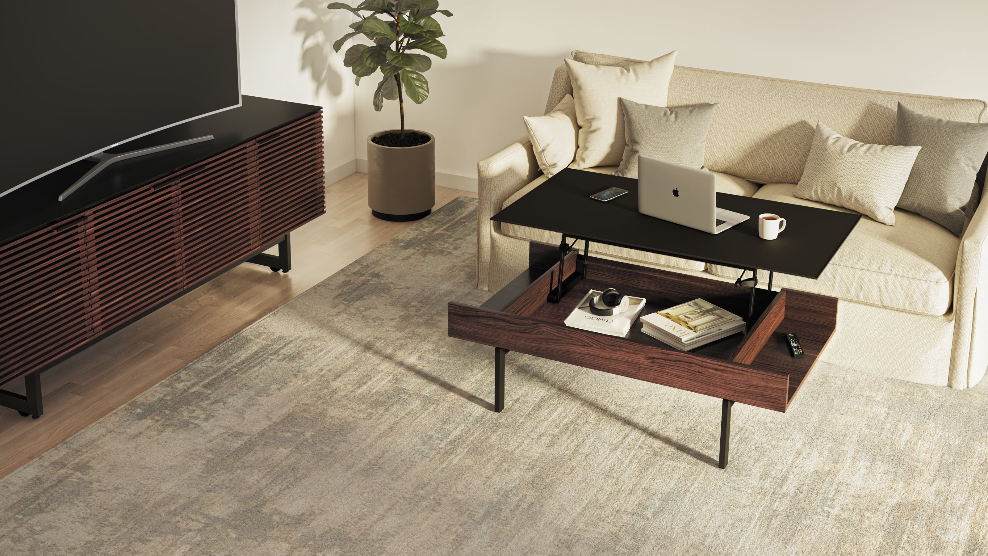 BDI Reveal Lift Top Coffee Table