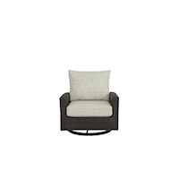 Tranasitional Outdoor Swivel Chair