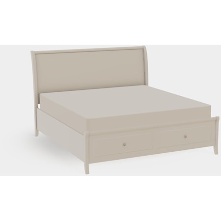 Adrienne King Upholstered Bed with Footboard Storage
