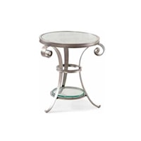 Traditional Metal Chairside Table