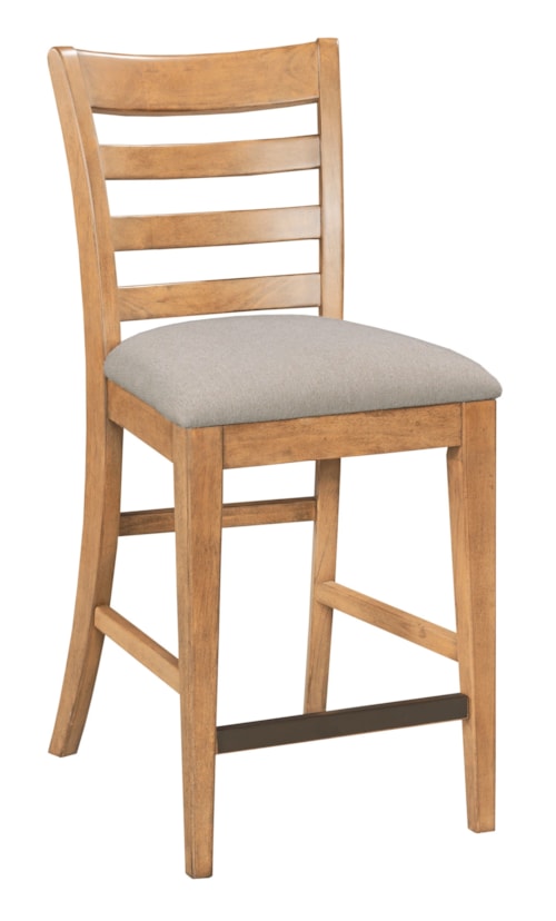Traditional Tall Ladderback Dining Chair with Upholstered Seat