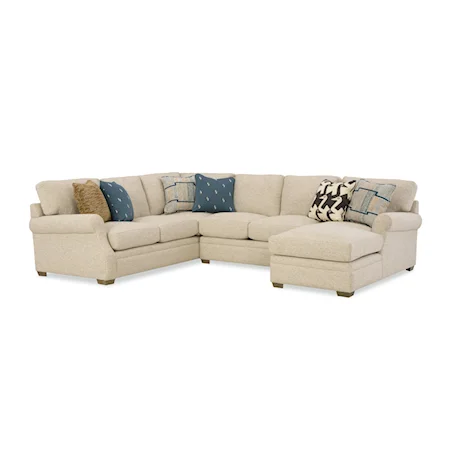 Casual U-Shape Sectional Sofa with LAF Chaise