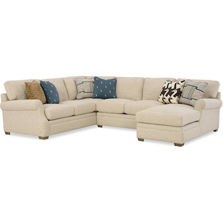 Casual U-Shape Sectional with RAF Chaise