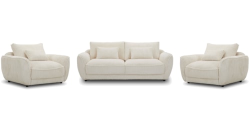 Casual 3-Piece Living Room Set