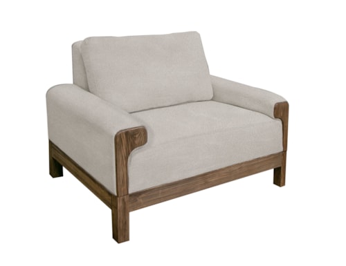 Contemporary Armchair with Throw Pillow