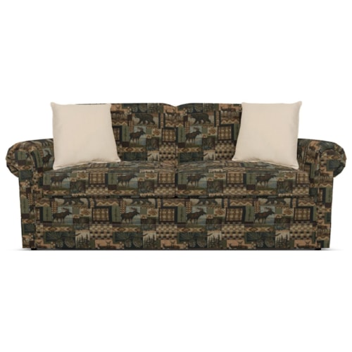 Casual Full Sleeper Loveseat with Innerspring Mattress