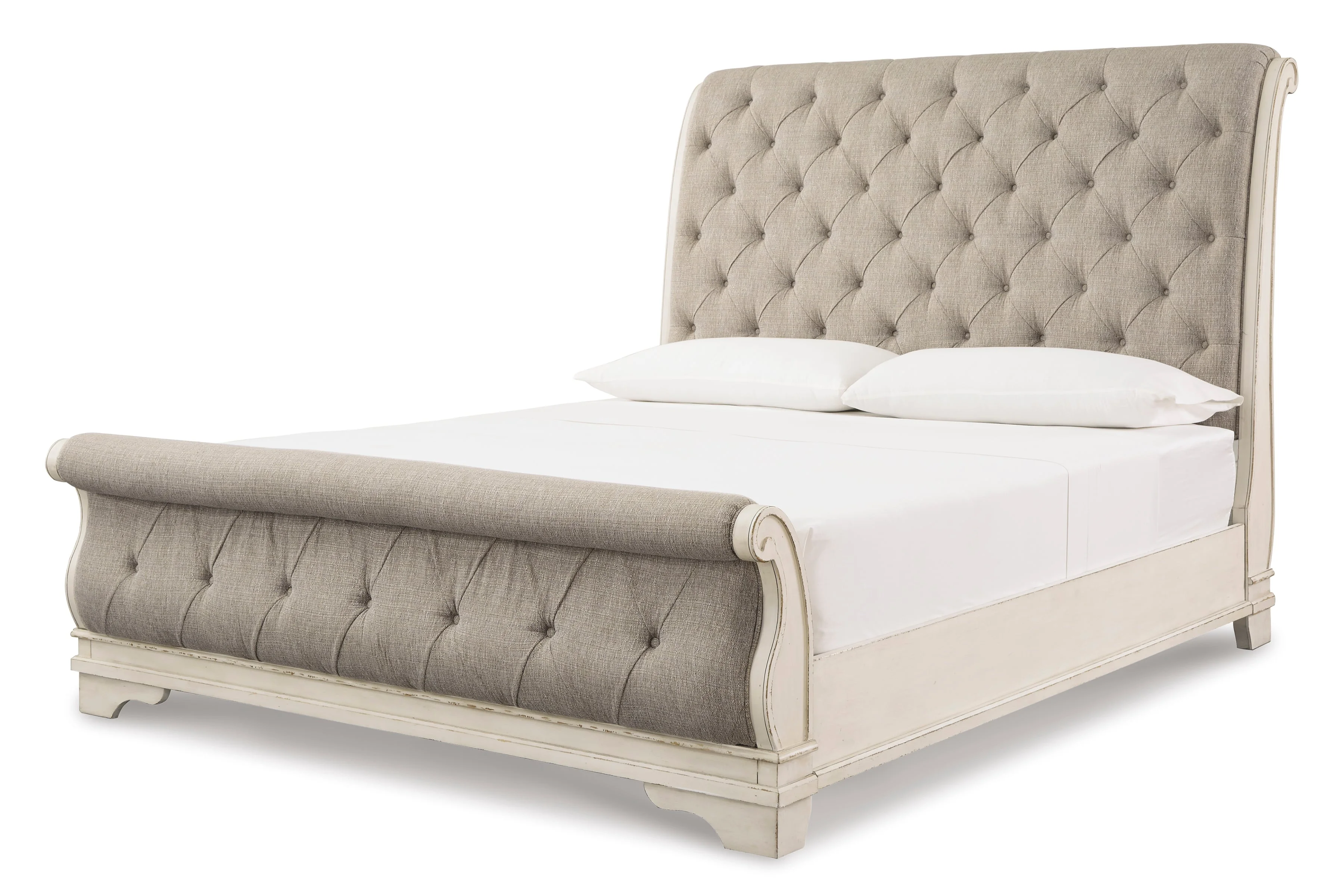 Ashley Signature Design Realyn B743B4 Queen Upholstered Sleigh Bed with ...