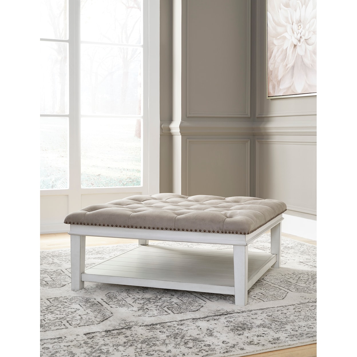 Signature Design Kanwyn Upholstered Ottoman Coffee Table
