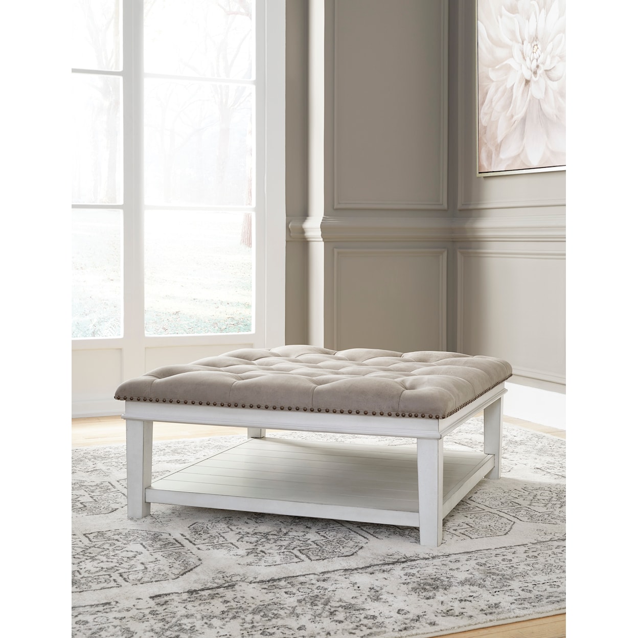 Signature Design by Ashley Furniture Kanwyn Upholstered Ottoman Coffee Table