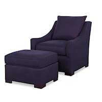 Contemporary Willem Arm Chair with Slope Arms
