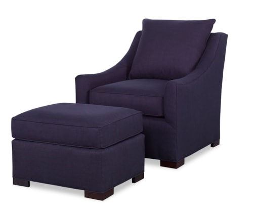 Contemporary Willem Arm Chair with Slope Arms