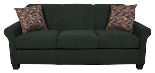 Transitional Sofa with Accent Pillows
