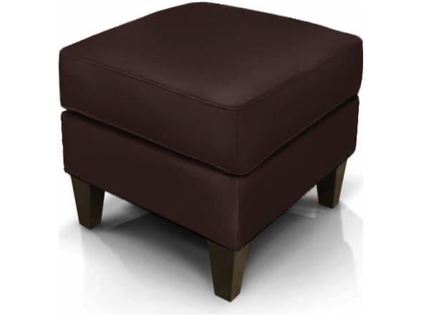 Ottoman with Exposed Wood Feet