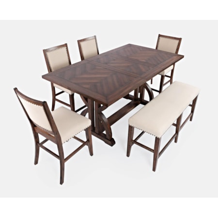 6-Piece Counter Table and Chair Set