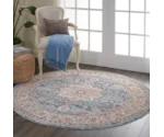 Nourison Vintage Kashan 4' Round Rug