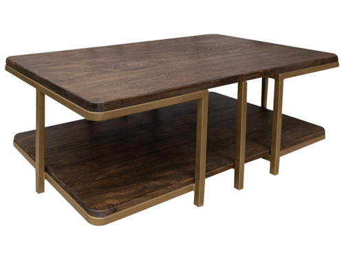Mid-Century Modern Cocktail Table with Lower Shelf