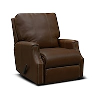 Casual Leather Minimum Proximity Recliner with Nailheads