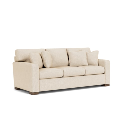 Contemporary Sofa with Loose Pillow Back