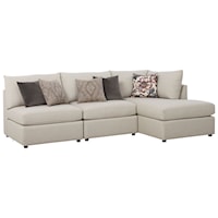 Transitional Sofa with Right-Facing Chaise