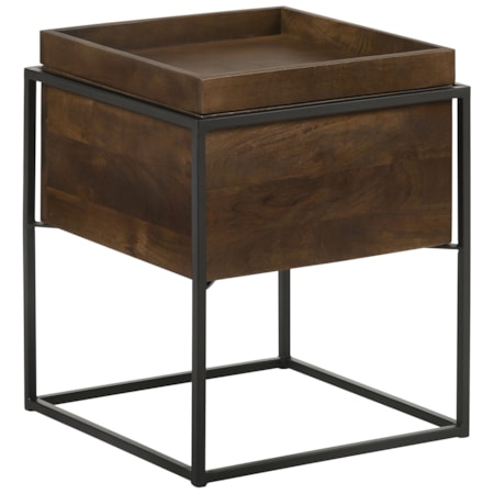 Ondrej Accent Side Table Removable Tray