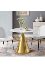 Modway Tupelo 42" Oval Marble Dining Table