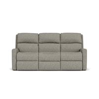 Contemporary Casual Power Reclining Sofa w/ Pwr Headrests