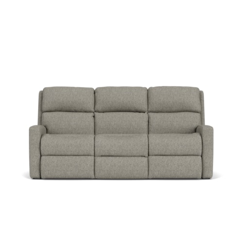 Contemporary Casual Power Reclining Sofa w/ Pwr Headrests