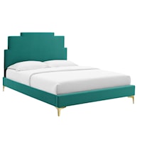 Performance Velvet Queen Platform Bed