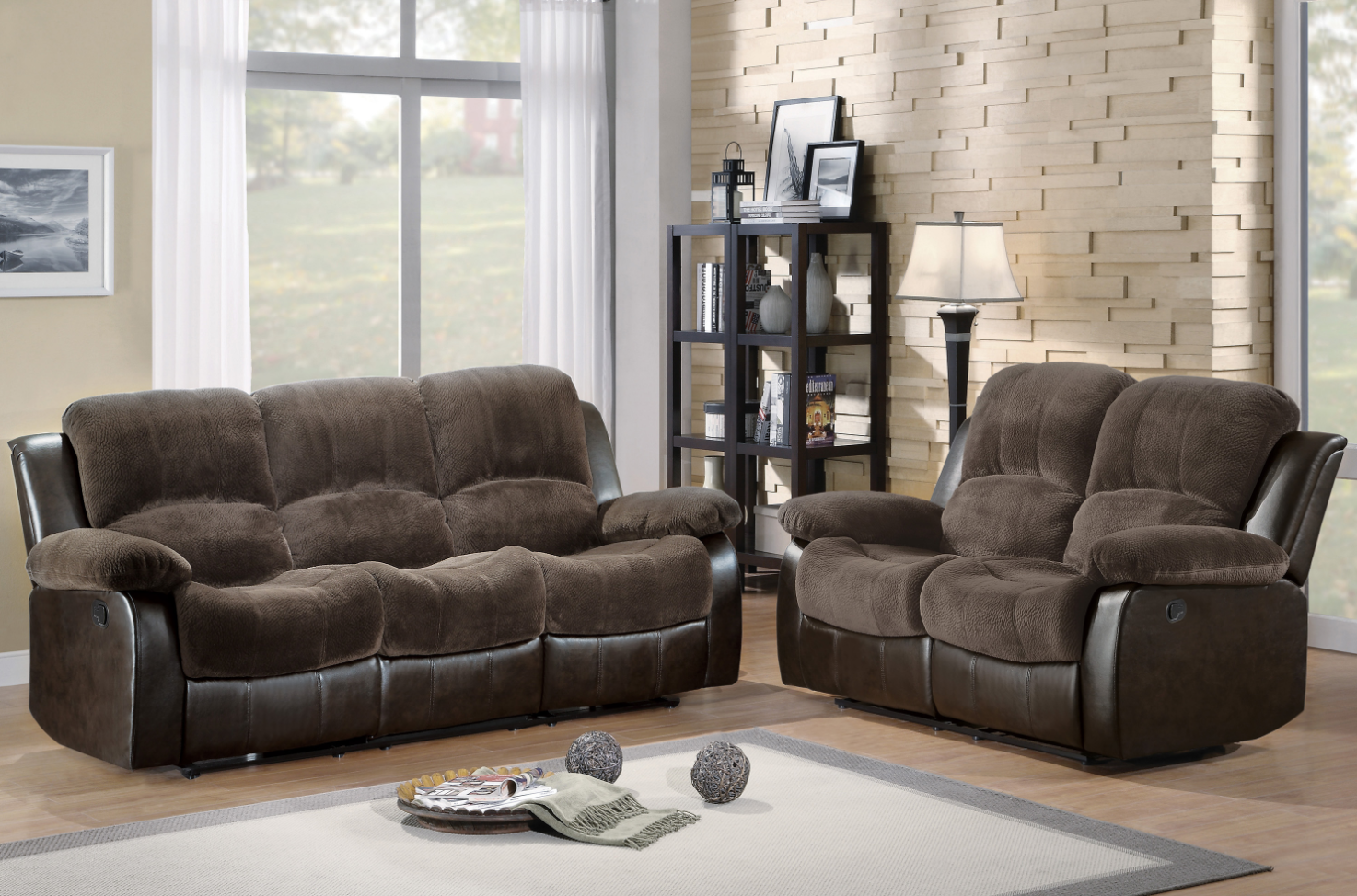 Homelegance Cranley Dual Reclining Loveseat