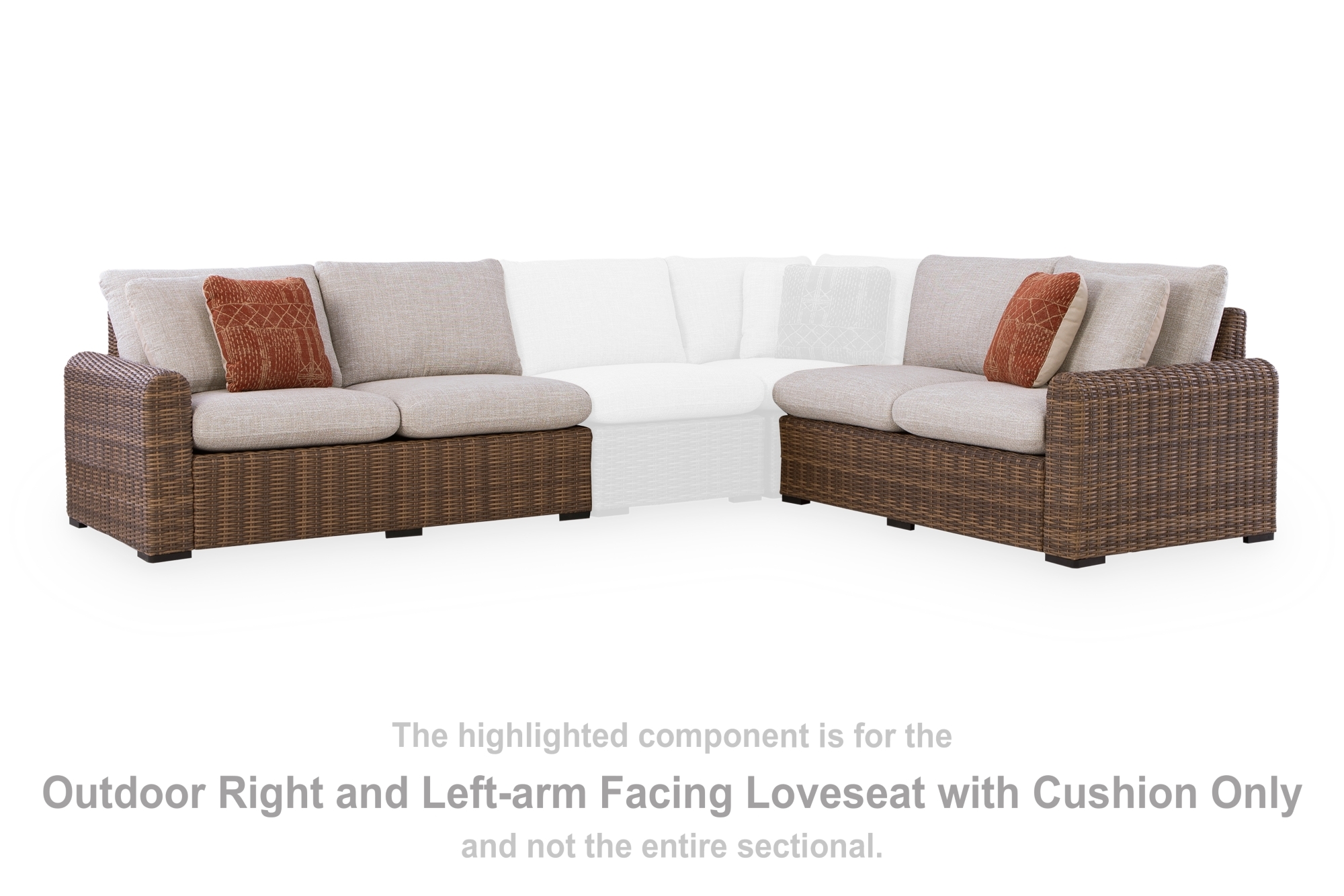 Raf/Laf Loveseat W/Cush (2/Cn)