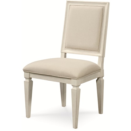 Transitional Woven Accent Dining Side Chair