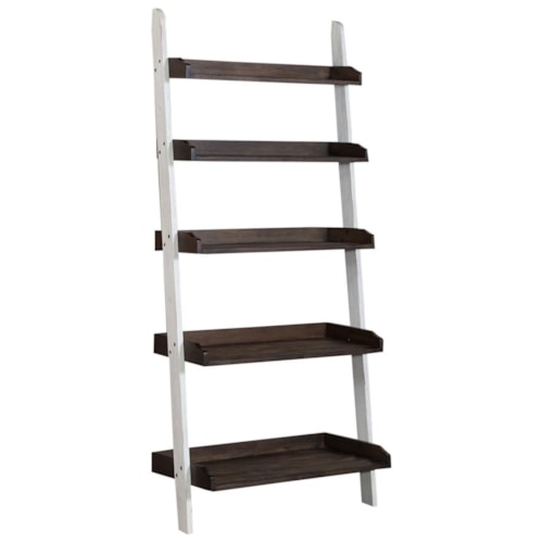 Farmhouse Open Leaning Bookcase