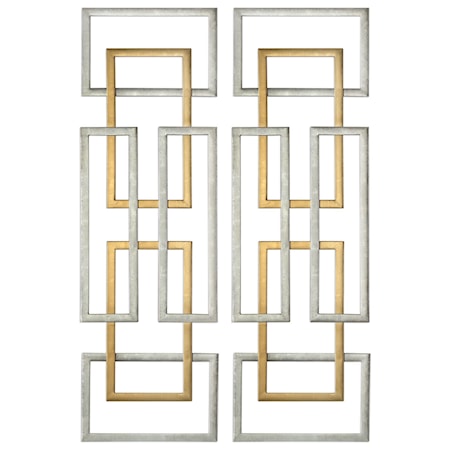 Aerin Geometric Wall Art, S/2