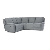 Casual 4-Seat Reclining Sectional Sofa