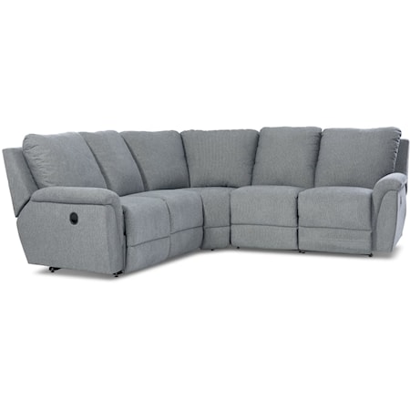 Casual 4-Seat Reclining Sectional Sofa