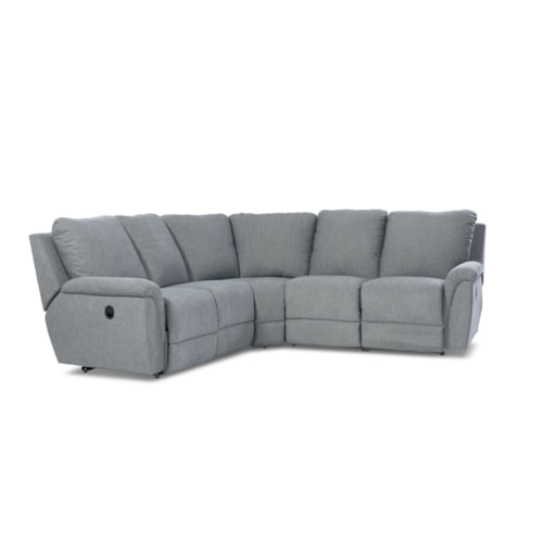 Casual 4-Seat Reclining Sectional Sofa